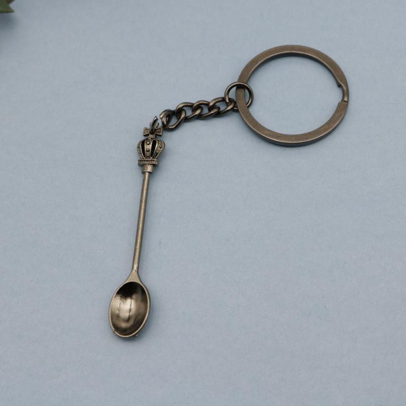 Mini Spoon Keychain Lightweight Teaspoon Pendant Key Ring for Filling Salt Vials Outdoor Camping Hiking Use