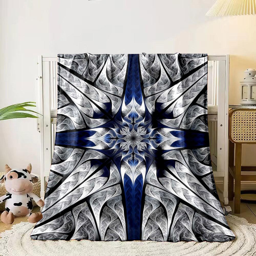 

Intricate radial pattern resembling a metallic star with swirling details. for all seasons blanket lunch break throw gift 80cm x 120cm