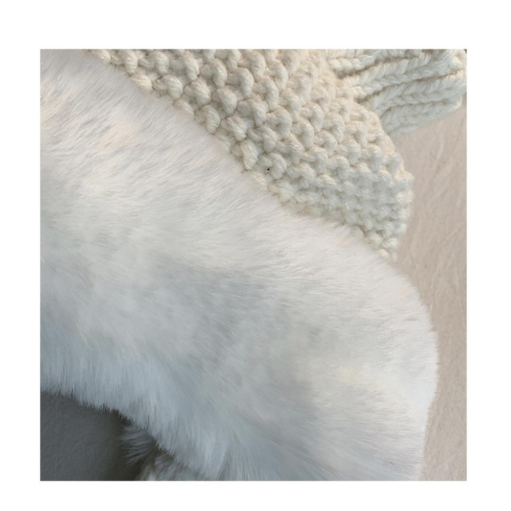 Animal Ear Flap Hat, Cute Plush Trapper Hat for Women, Winter Knit Cap with Fuzzy Ears, Warm Thermal Winter Hat for Cold Weather