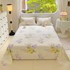 Pink Floral Bed Sheet Set Soft Cotton 4 Pieces Queen Botanical Bed Set, 8 Inch Deep Pocket Fitted Sheet, Flat Sheet, Pillowcases