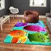 Rainbow cartoon design Rug Floor Mat for Living Room or Bedroom Soft and Comfortable Carpet a Gift for Birthday and Holiday.