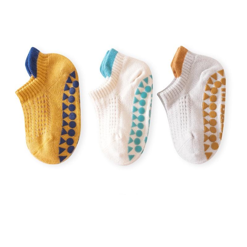 3pairs/lot Summer Baby Socks For Girls Boys Cotton Mesh Thin Infant Girls Toddler Floor Boy Non Slip Sock 0-5Years Old