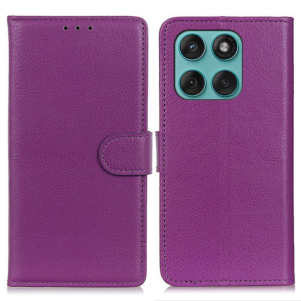 For Motorola Edge 60 5G/60 Fusion 5G Lommebokdeksel PU Lær Telefondeksel Litchi Tekstur