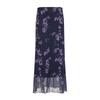 Saia de Tule Violeta, Cintura Baixa, Justa e Alta, Saia Longa Roxa Estampada Anti-exposição, Saia Elegante em A