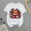 Summer Trendy and Fun Cartoon Clownfish Printed Short Sleeved T-shirt for Boys and Girls with Dopamine Style Parent-child Outfit