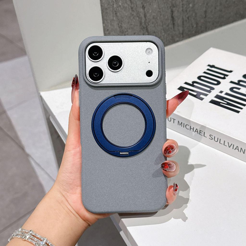 iPhone 17 Pro Max Sandstone Magnetic Alloy Bracket Case