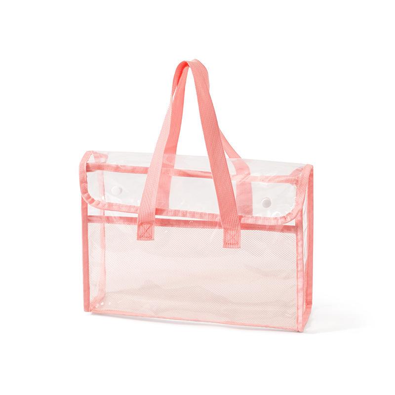 

Transparent PVC Handheld File Bag: Waterproof Student Exam and Book Storage Bag