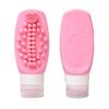 Flacone in Silicone 2-in-1 da 90ML con Spazzola per Shampoo Anti-perdita Riutilizzabile Flacone Contenitore per Lozione e Balsamo Ricaricabile Spremere Contenitore Vuoto per Articoli da Toeletta