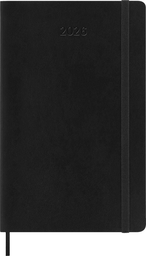Moleskine 2026 January Weekly Large Size x Soft DSB12WN3Y26 Planner, Start, 12-Month Diary, (13cm 21cm), Cover, Black,