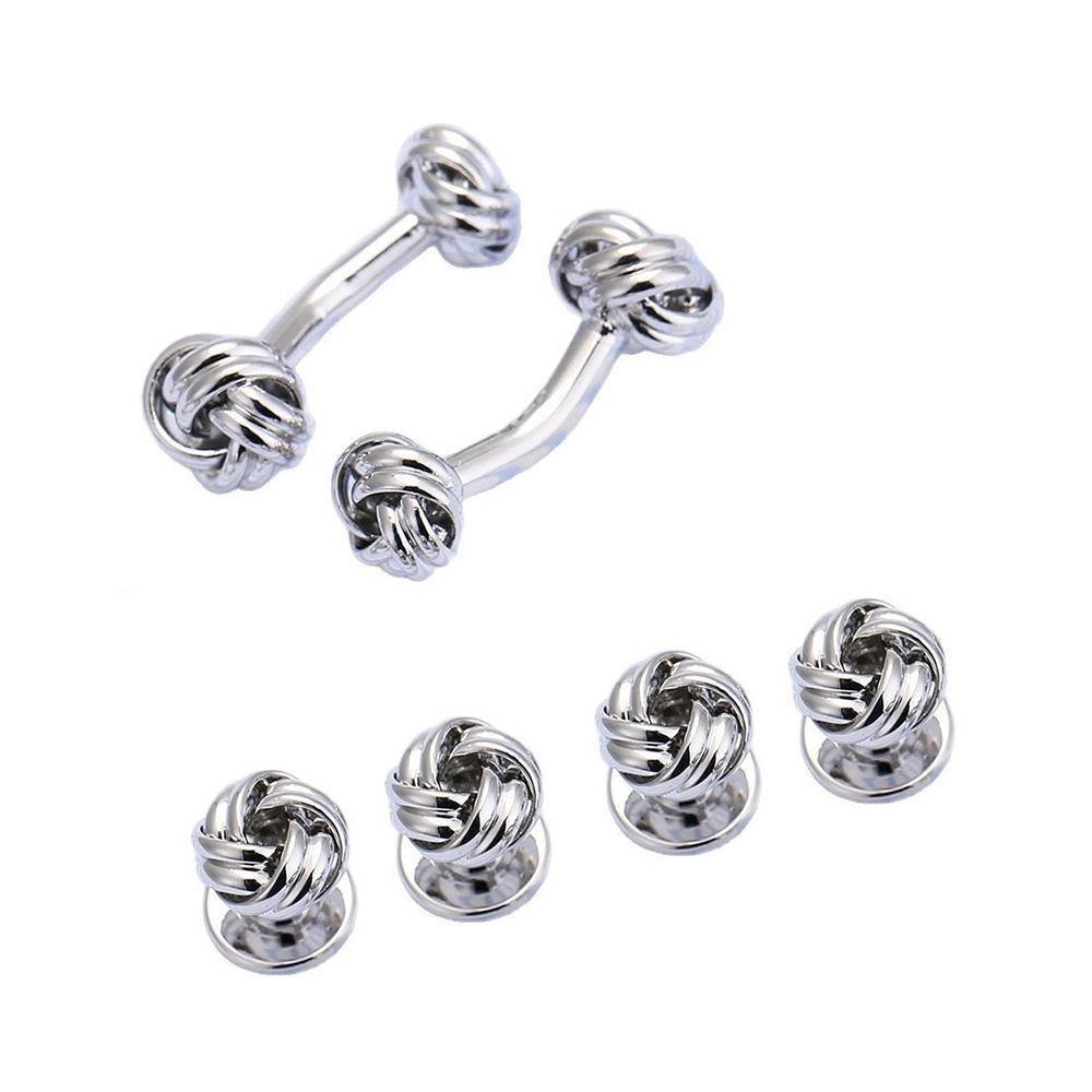 Simple sleeve nails, hollow twist French shirt dress placket button, tuxedo button cufflinks 190