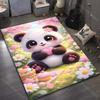 Multiple Sizes Cute Panda Flowers Carpet for Living Room Bedroom Sofa Home Decor Rus Non-slip Floor Mat Luxury Gift