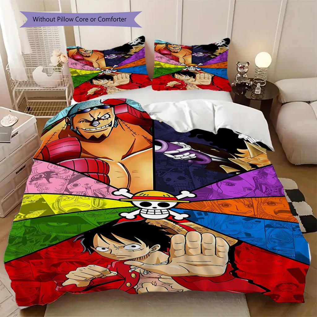 One Piece Anime Soft and Comfortable Duvet Cover, Children's Bedding Set Gift, Various Sizes Available LXR153
