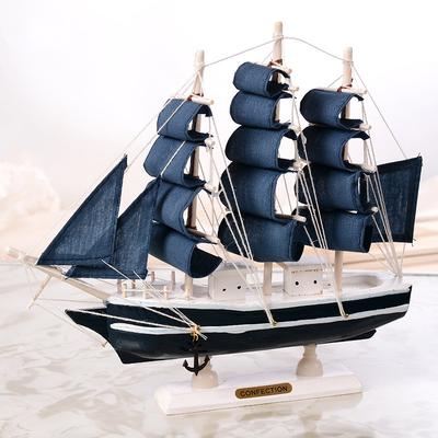 Neues Piratenschiffmodell aus Holz, Segelschiff im mediterranen Stil, Heimdekoration, handgefertigt, geschnitzt, nautisches Bootsmodell, Geschenkfiguren