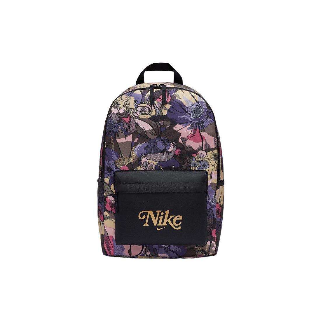 Nike Fashion Floral Print Sports Casual Large Capacity Polyester Backpack Unisex Backpack Multicolor DR0507-045 Multicolor
