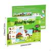 Sticker Book for Kids Early Education Portable Painting Coloring Dinosaur Learning