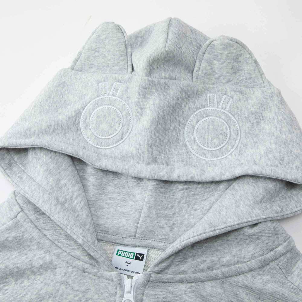 Puma Neko Graphic T7 Fz Hoodie Cartoon Design Casual Hoodie Unisex Hoodies Light-Mixed-Gray 627267-04