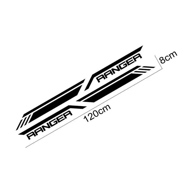 Pickup Side Sticker For Ford Ranger Raptor T6 XLT T8 T7 Car Stripes Style Decor Decal Truck Vinyl Cover Auto Tuning Accessories