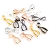 40Pcs Metal Pinch Clip Bail Clasp Copper Dangle Necklace Pendant Clamps Findings Jewelry Making Supplies