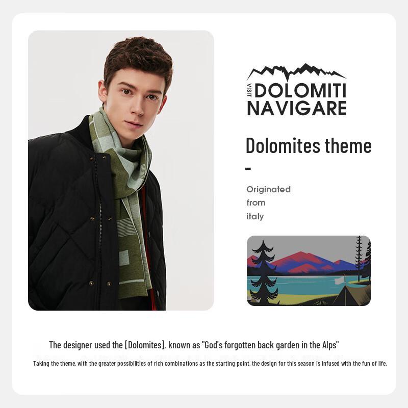 Navigare Men's Fashion Plaid Warm Scarf