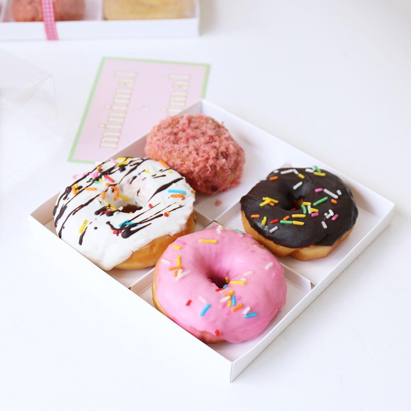 4 or 6-Piece Transparent Dessert Box for Cakes, Donuts, and Pastries - Perfect for Afternoon Tea