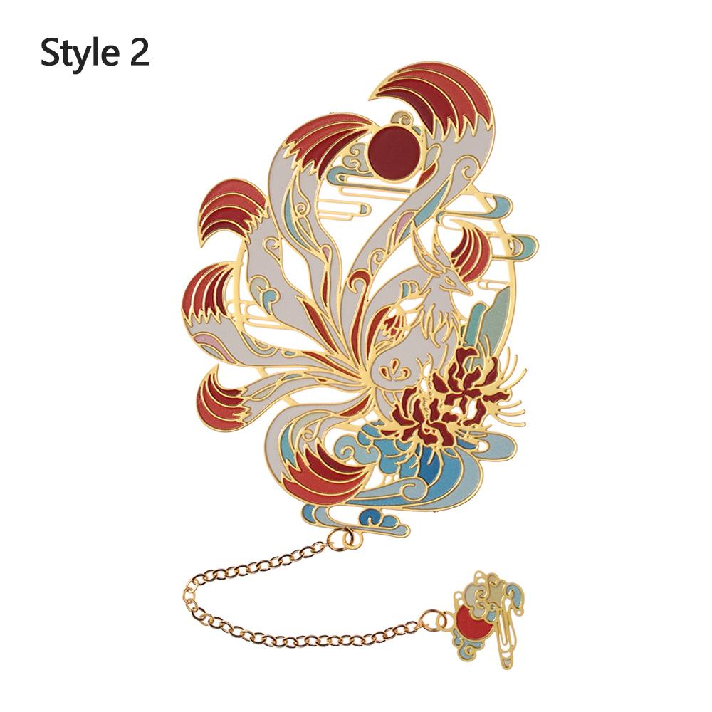 Hot Chinese Style Metal Bookmark Tassel Pendant Retro Book Clip Pagination Mark School Office Supplies Stationery Student Gift