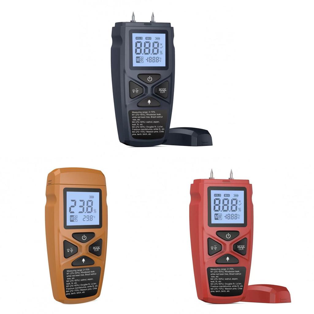 Wood Moisture Meter With Digital Readout For Lumber And Flooring Moisture Detection