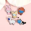 Animal Brooch Fashionable Featuring Cute Dog And Bunny Designs Ideal For Outfit Any