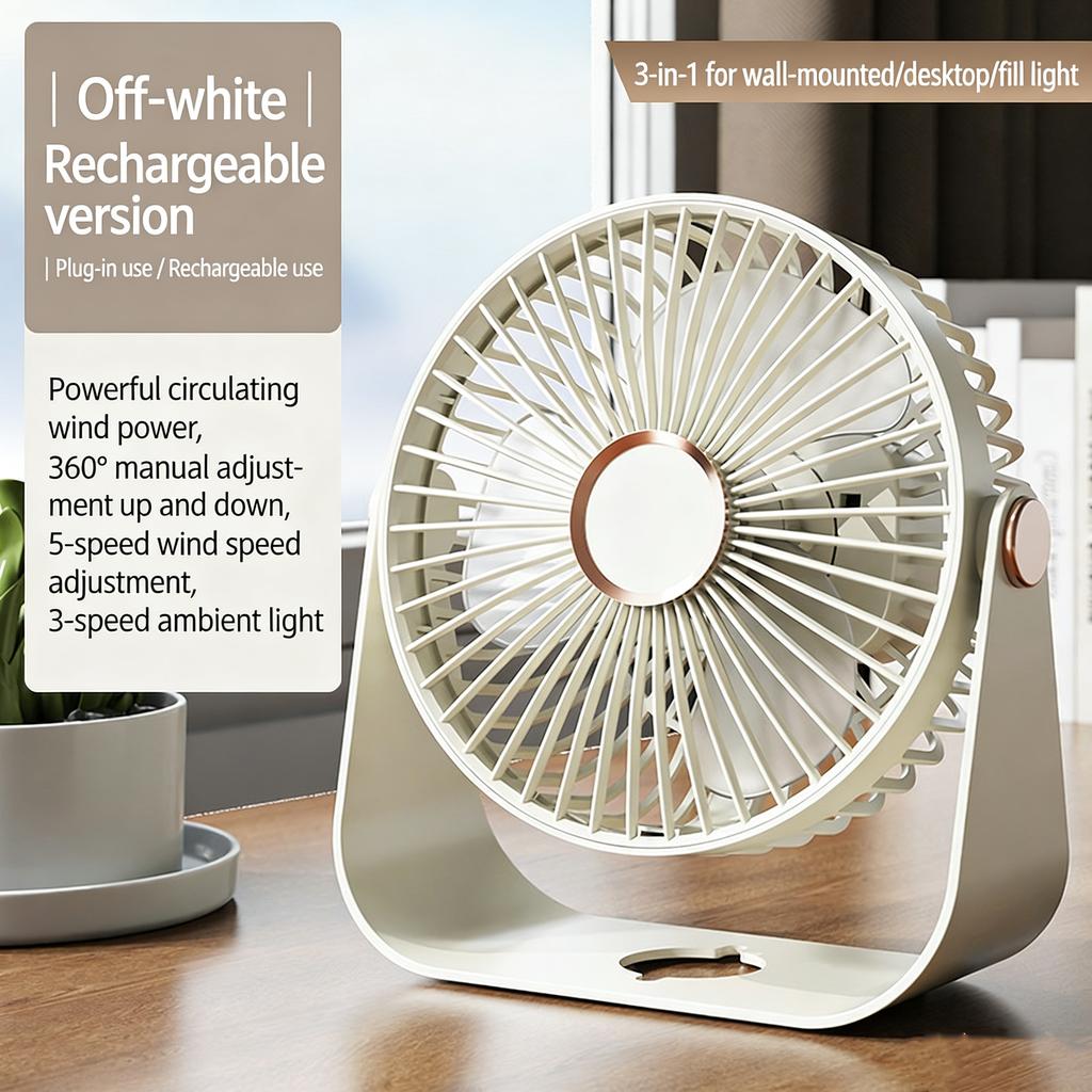Multifunctional Electric Fan Wireless Portable Air Circulator Fan 4000mah Desktop Wall Ceiling Air Cooling Home Quiet Ventilator