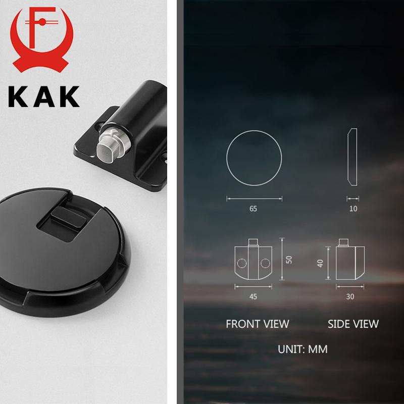 KAK Heavy Duty Magnetic Door Stopper Mechanical Door Stop Adjustable Door Holder Non-punch Sticker Furniture Door Hardware