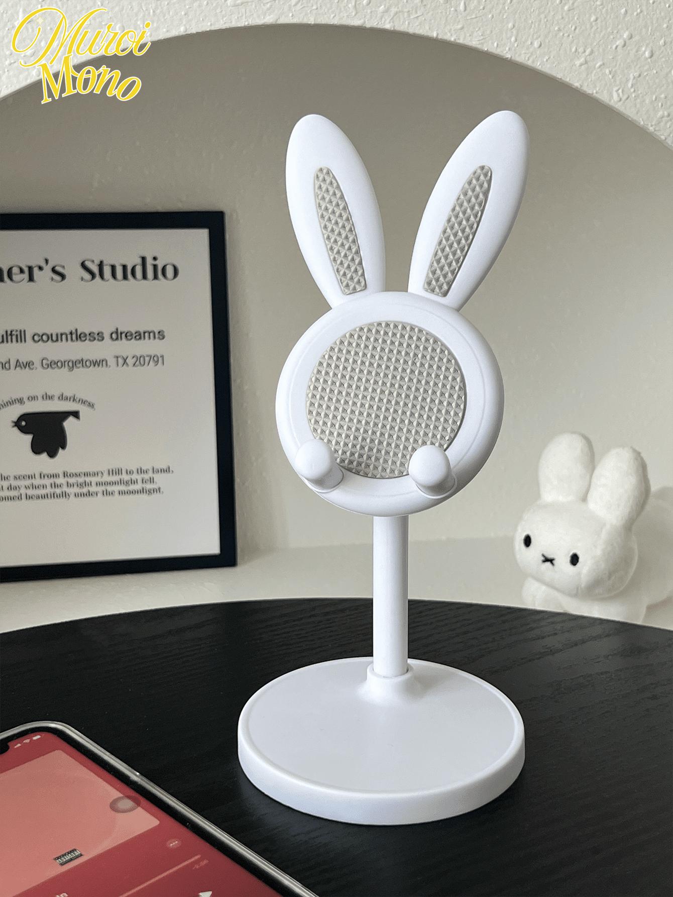 1pc Cute Shape Multi-Function Adjustable Phone Stand, Extendable Slouchy Holder For IPad/Tablet Desktop Support, Creative Decor & Charging 1pc White