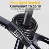 Bicycle Lock 90cm/120cm/150cm Bicycle Lock Cable High Security 5 Digit Resettable Combination Lock