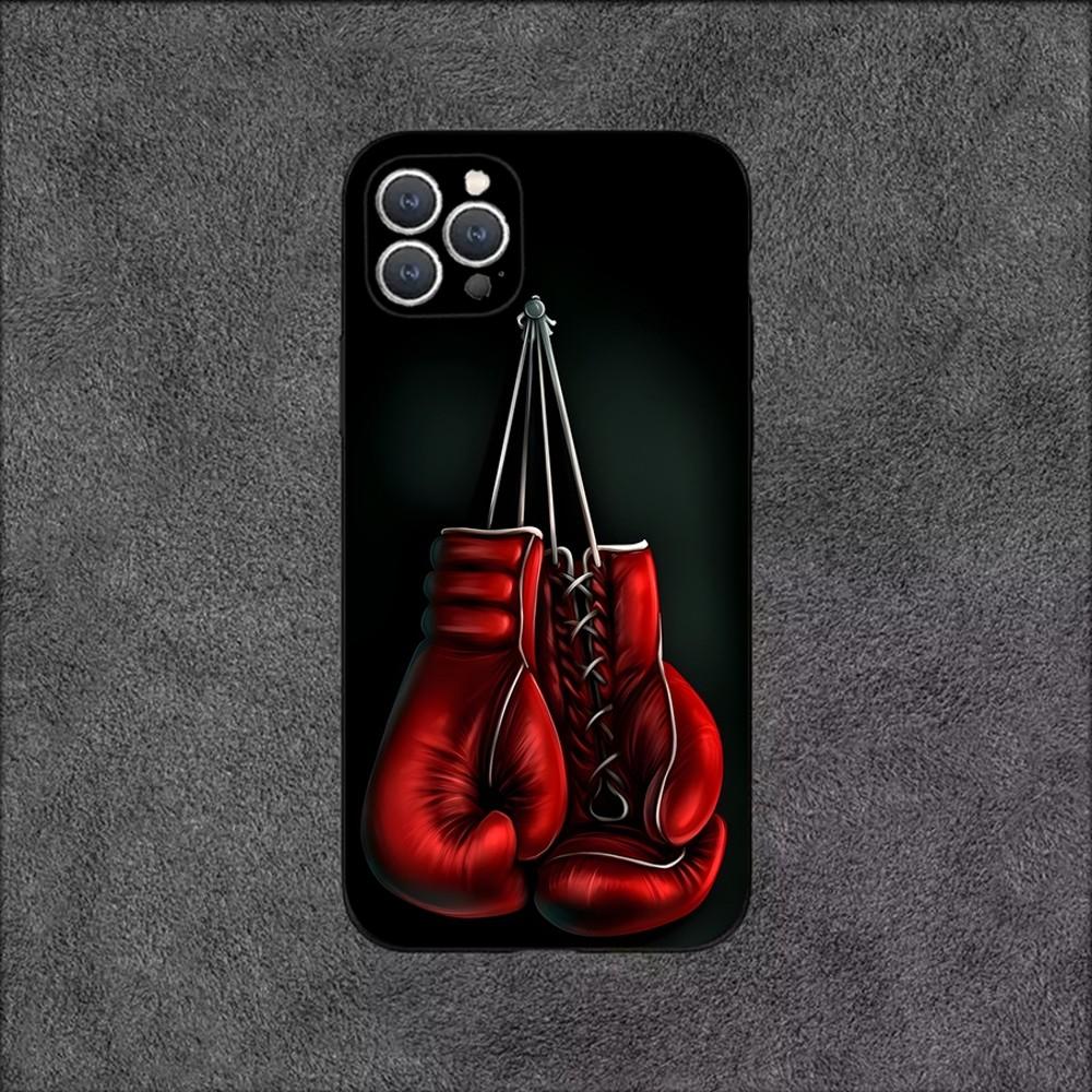 

Cool Boxing Sport Phone Case For iPhone 16,15,14,13,12,11,Plus,Pro Max,XS,X,XR,SE,Mini,8,7 Soft Silicone Black Cover iPhone16