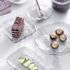 Japanese Crystal Irregular Fruit Plate High Value Household Living Room Tea Table Snacks Dried Fruit Candy Storage Plate Teacup Pad