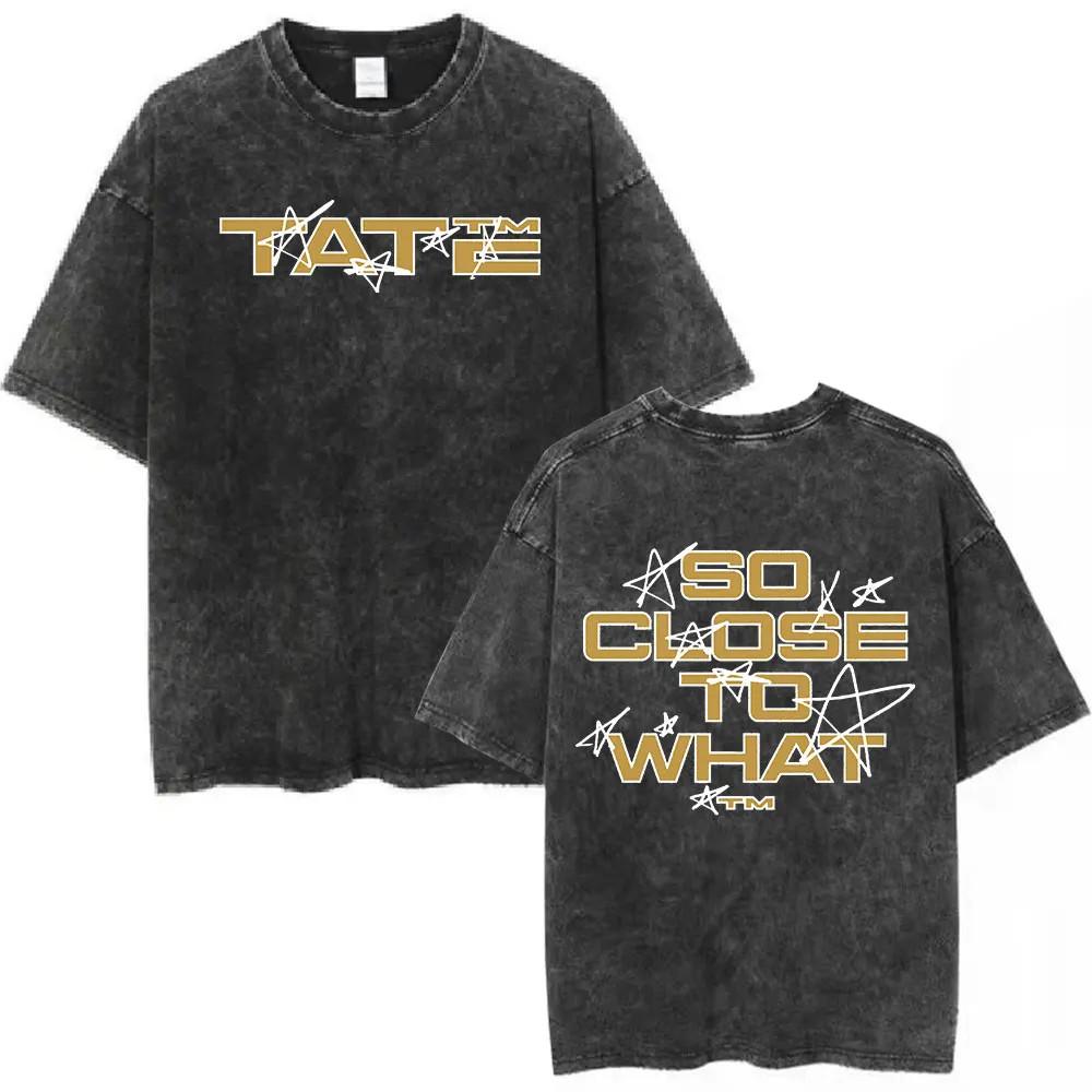 Tate McRae Graphic T Shirt Washed Black Y2K Streetwear Unisex Tee7