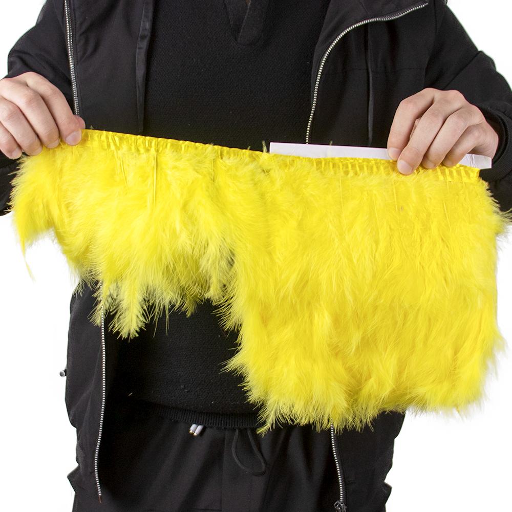 1M Fluffy Turkey Marabou Feathers Ribbon Trim 10-15cm for Wedding Party Clothing Dress Decoration Accessories Sewing Plumes