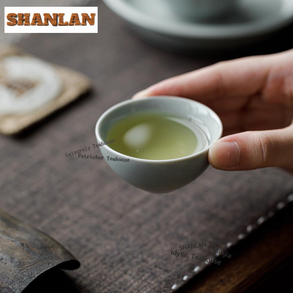 2pc/lot Sky-blue Ru Kiln Teacup Japanese Tea Bowl Sample Tea Cup Tea-tasting Meditation Cup Jianzhan Master Cups Drinkware 45ml