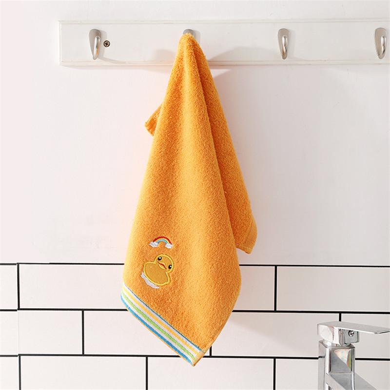 25x50cm 100% Bomull Tecknad Djur Regnbågsbroderi Mjuk Hemma Badrum Baby Barn Hand Ansiktshandduk