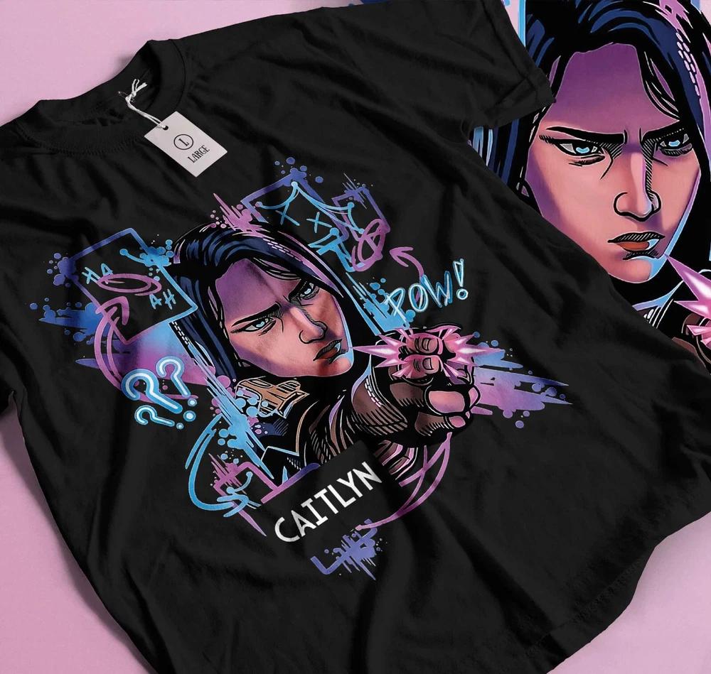 Jinx Arcane TShirt Japanese Anime Cartoon Jinx Arcane Graphic Gift Shirt 188 S