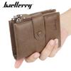 Men's Short Wallet European American Youth Multi Card Buckle Large Capacity Zipper Coin Purse