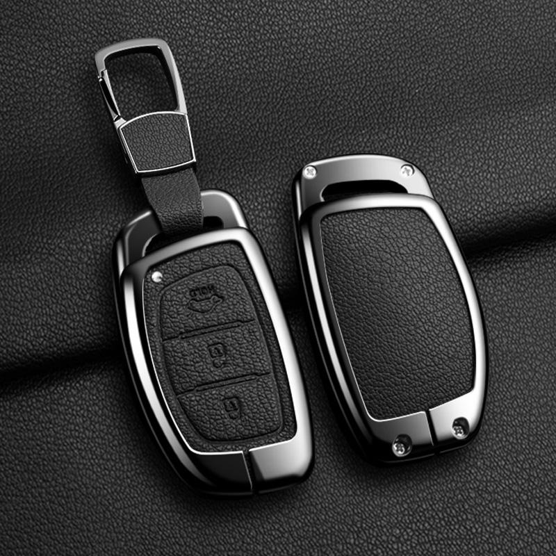 

New Auto Alloy Car Key Case Cover for Hyundai ix25 ix35 ix45 Tucson Sonata Rena Creta Verna Solaris Mistra Elantra Accessories