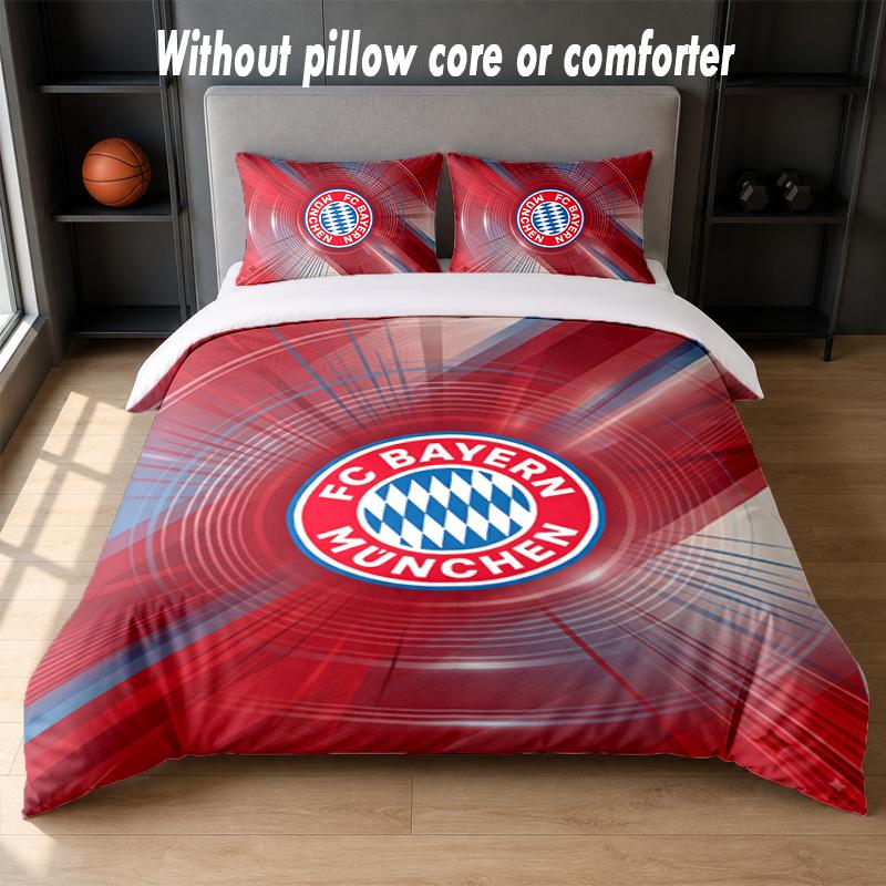 Set Biancheria da Letto Design Bayern Monaco 1 Copripiumino + 2 Federe Morbido Traspirante Biancheria da Letto per la Casa