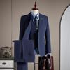 Men's Anti-Wrinkle Slim Fit Business Suit: High-End Formal Wear for Weddings and Engagements.