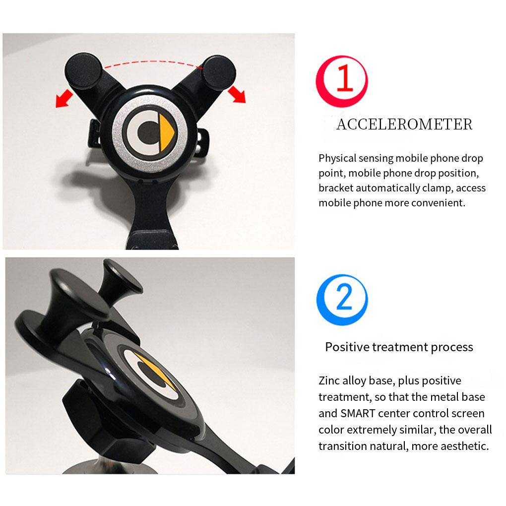 Car Mobile Phone Holder Vehicle 360-Degree Rotation Smartphone Bracket Gravity Linkage Cradle Automotive Automobile