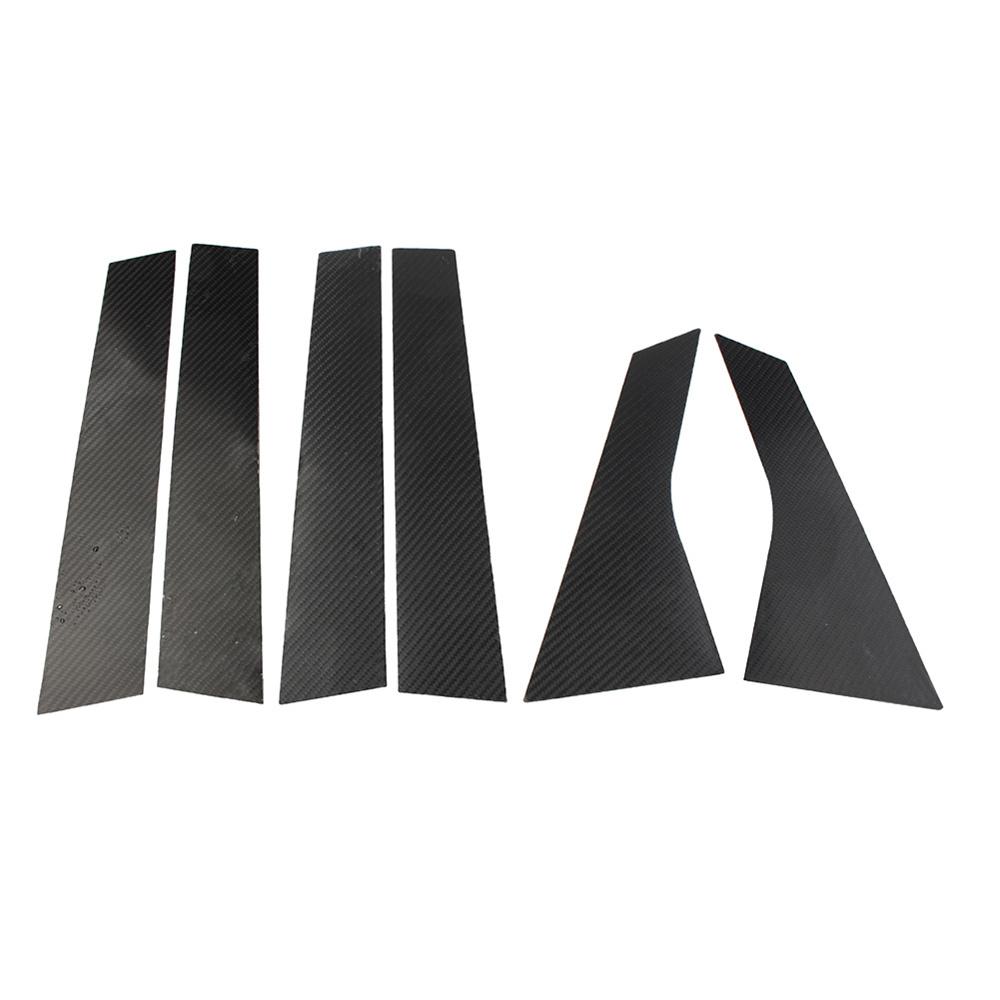 Carbon Fiber Look Door Window Pillar Post Trim Cover For Honda Accord 2018-2021