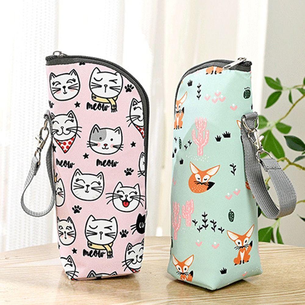 Aluminum Mold Insulation Bottle Bag Cartoon Thermal Milk Bottle Pouch Oxford Cloth Outing Stroller Hanging Bag