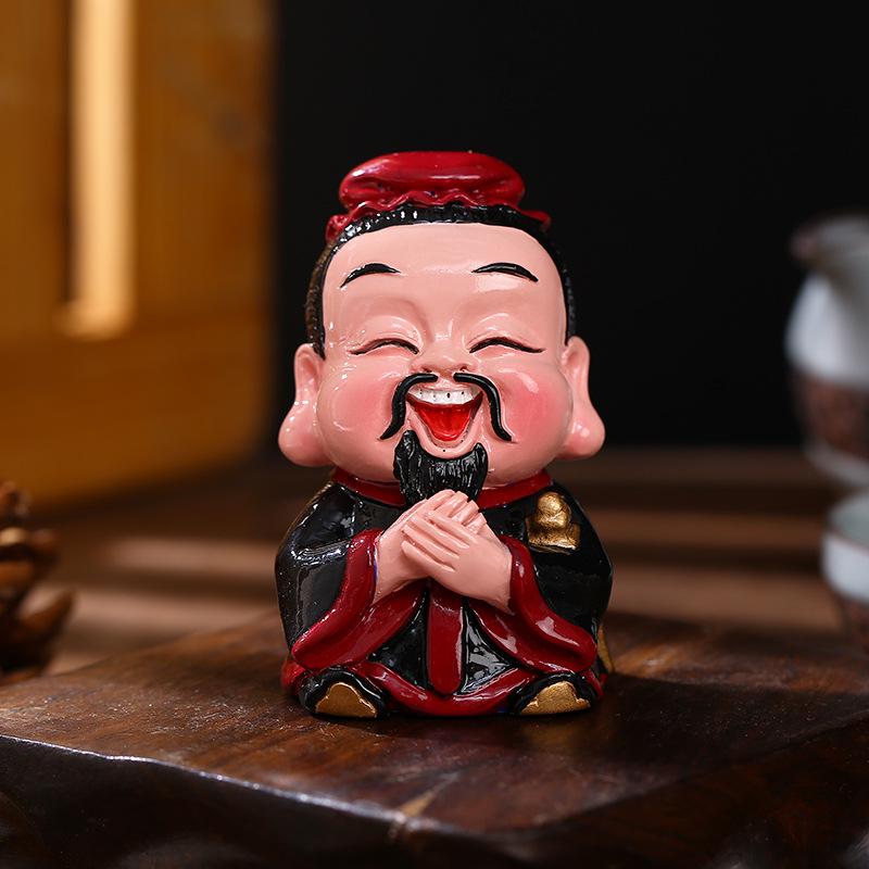 God of Wealth Figurine: Creative Decoration for Living Room, Entrance, or TV Cabinet - Perfect Housewarming or Shop Opening Gift
