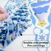 Kerst Blauwe Sneeuwman Raamstickers Kerstman Vogel Sneeuwvlok Eland Ornamenten Vrolijk Kerstfeest Gelukkig Nieuwjaar
