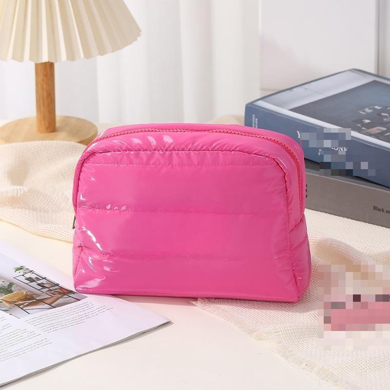 New Solid Color Waterproof Cosmetic Bag Women Portable Wash Storage Bag Makeup Gift Bag Makeup Pouch Travel Cosmetic Organizer
