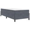 Bed Frame with Mattress Dark Grey 100 x 200 cm Fabric