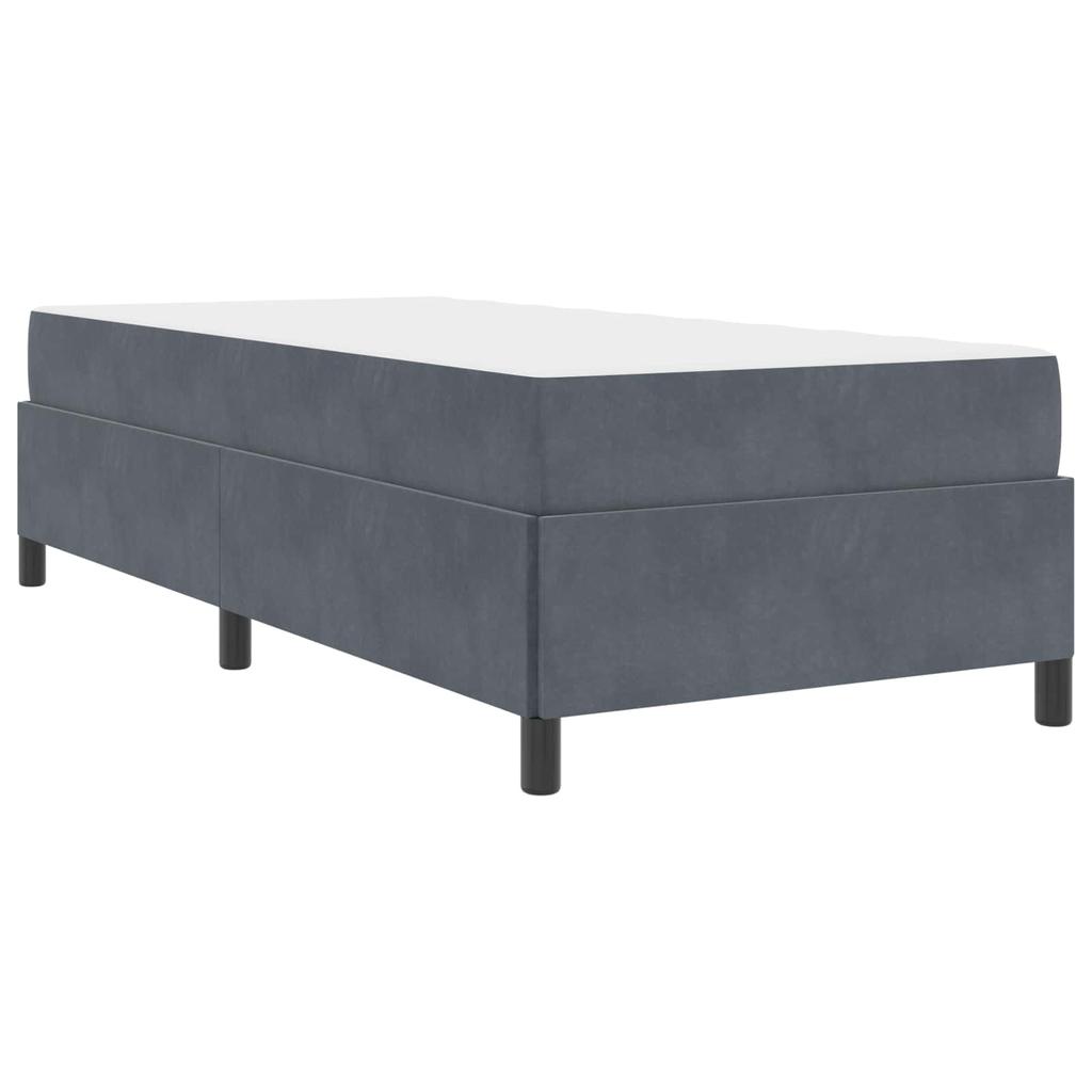 Bed Frame with Mattress Dark Grey 100 x 200 cm Fabric